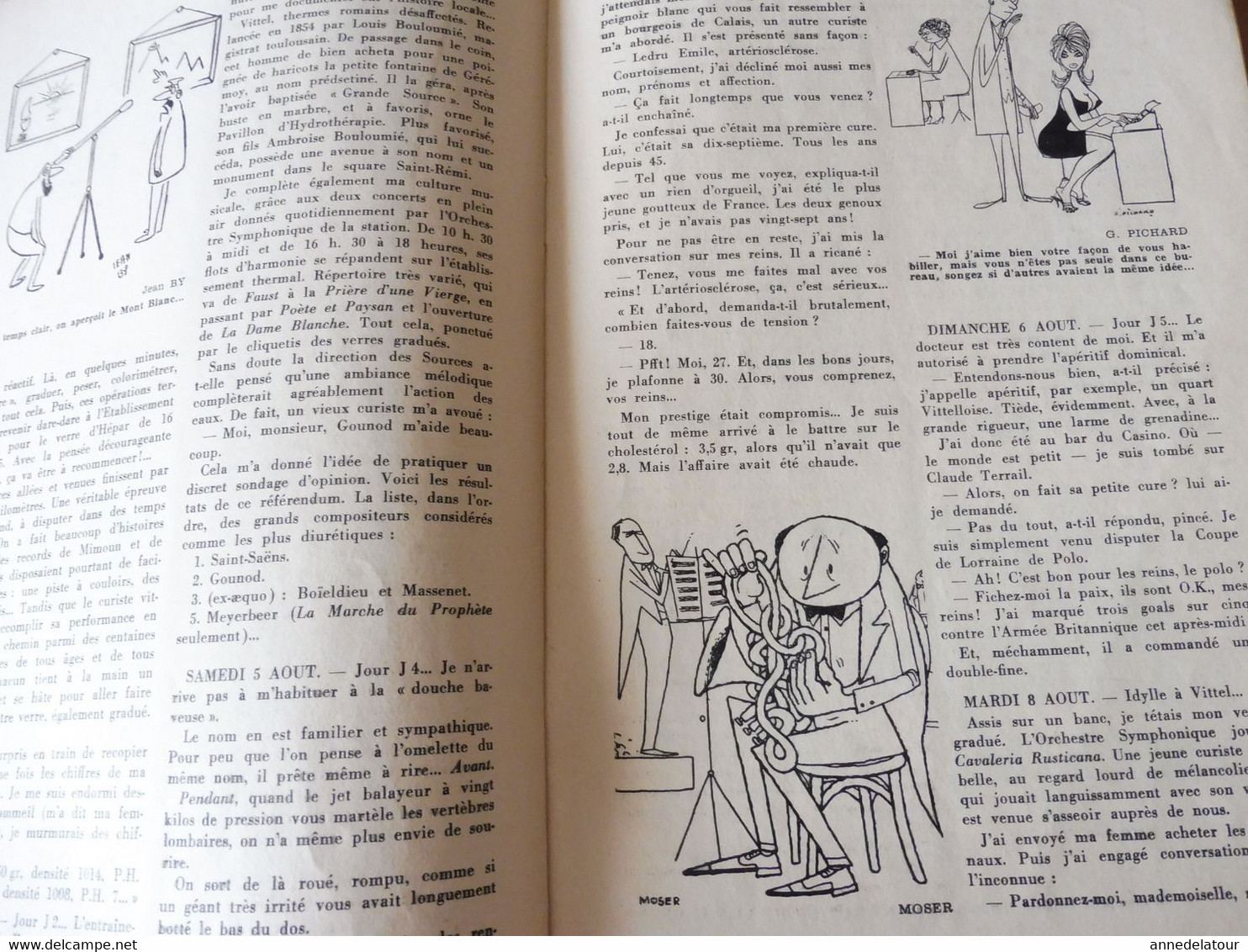 1961 Le RIRE satirique ,par Bernie "REPRISE DES EXPERIENCES NUCLEAIRES RUSSES" et humour R. Caille, Sand, By, Nage,  Etc