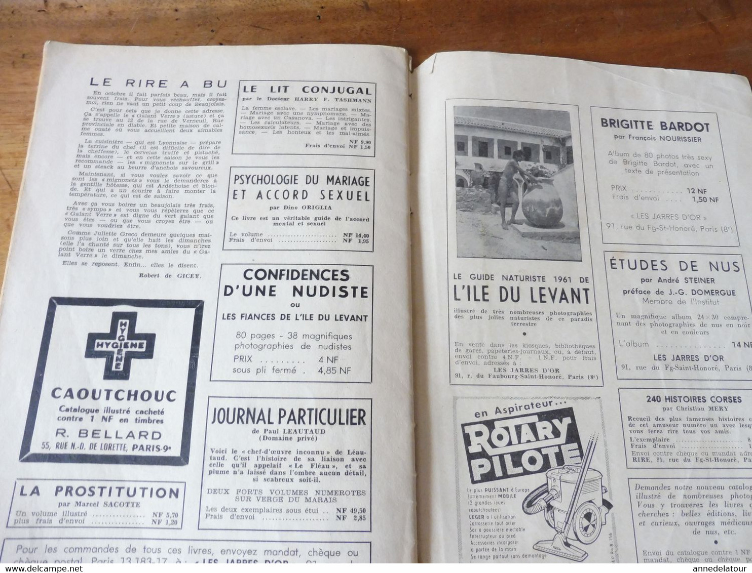 1961 Le RIRE satirique ,par Bernie "REPRISE DES EXPERIENCES NUCLEAIRES RUSSES" et humour R. Caille, Sand, By, Nage,  Etc