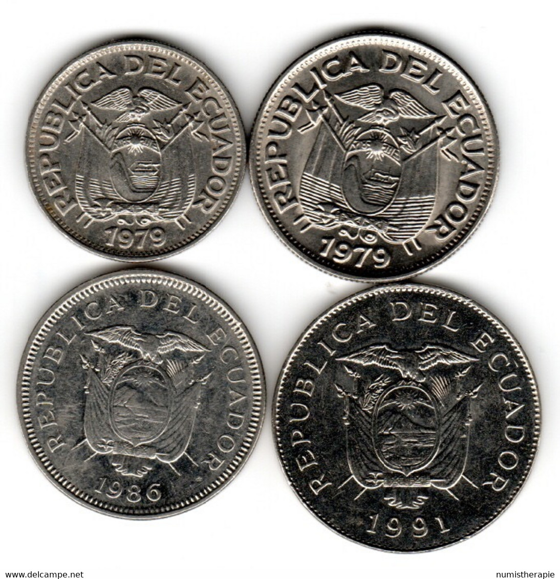 Equateur : Lot De 4 Pièces 1979-1991 - Ecuador