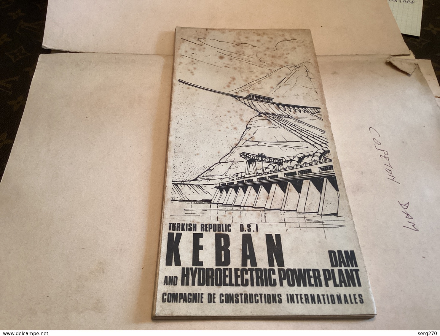 Plan Du Barrage De Keban Türkiye République Turque Hydraulique Power Plant Compagnie De Construction International - Travaux Publics
