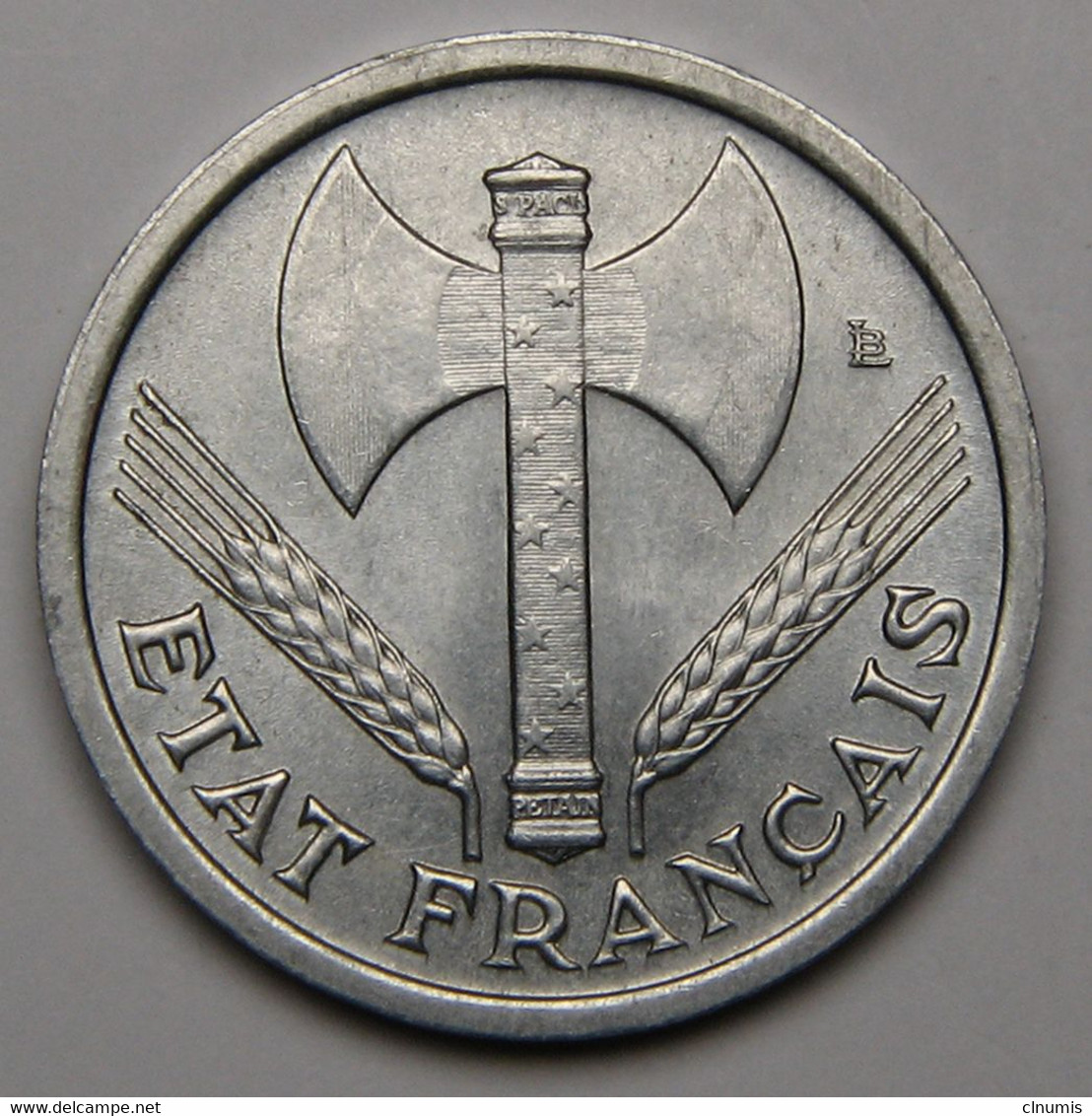 1 Franc Francisque Lourde 1942, Aluminium - Etat Français - 1 Franc