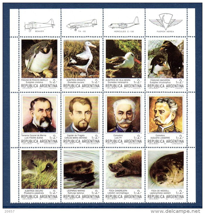 Argentine Argentina 1392/403 Oiseau, Pingouin, Phoque, Avion, Explorateurs - Antarktischen Tierwelt