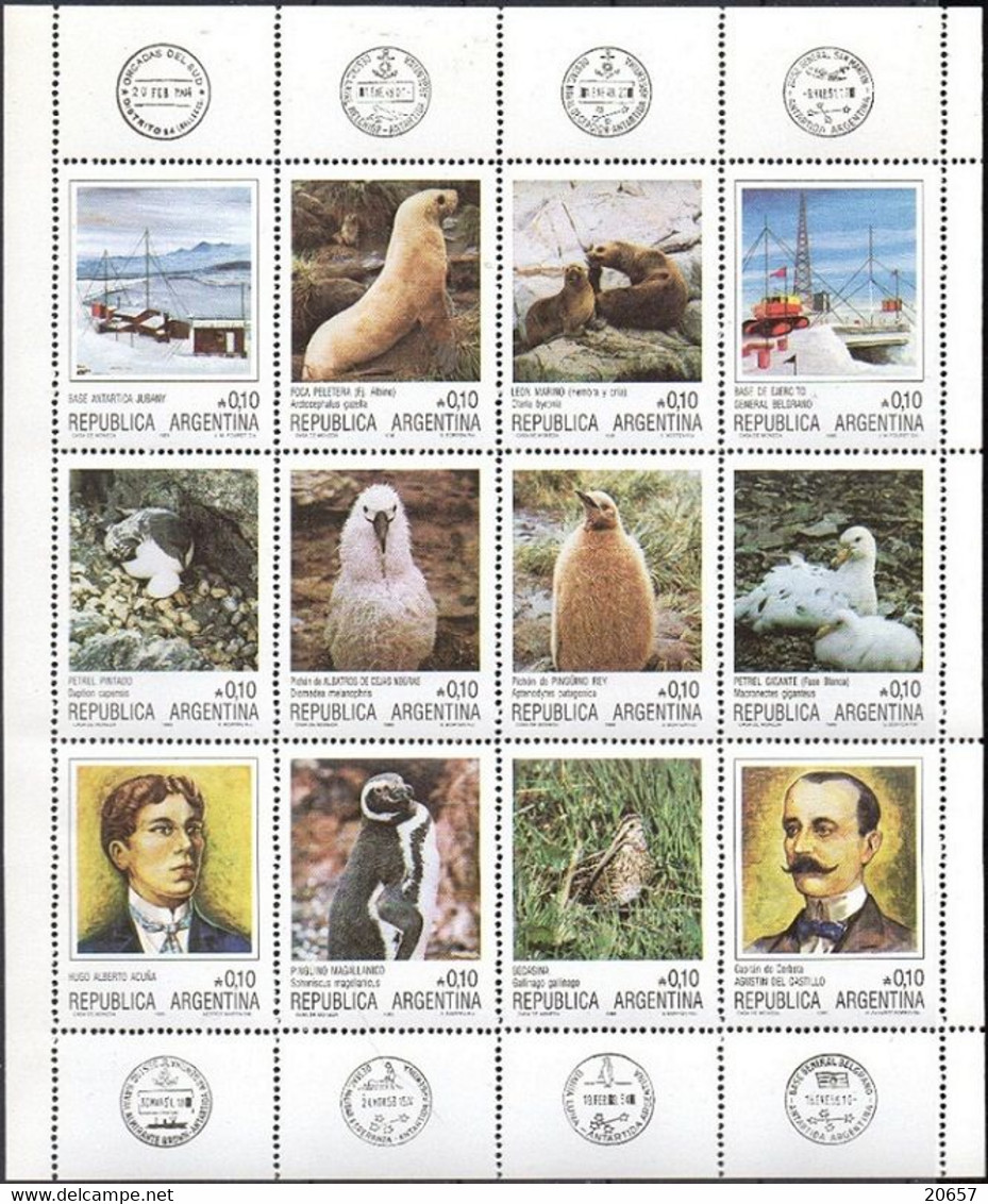 Argentine Argentina 1522/33 Oiseau, Pingouin, Phoque, Base, Explorateurs - Fauna Antartica