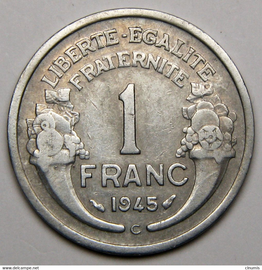 ASSEZ RARE 1 Franc Morlon 1945 C (Castelsarrasin) , Aluminium - Gouvernement Provisoire De La République Française - 1 Franc