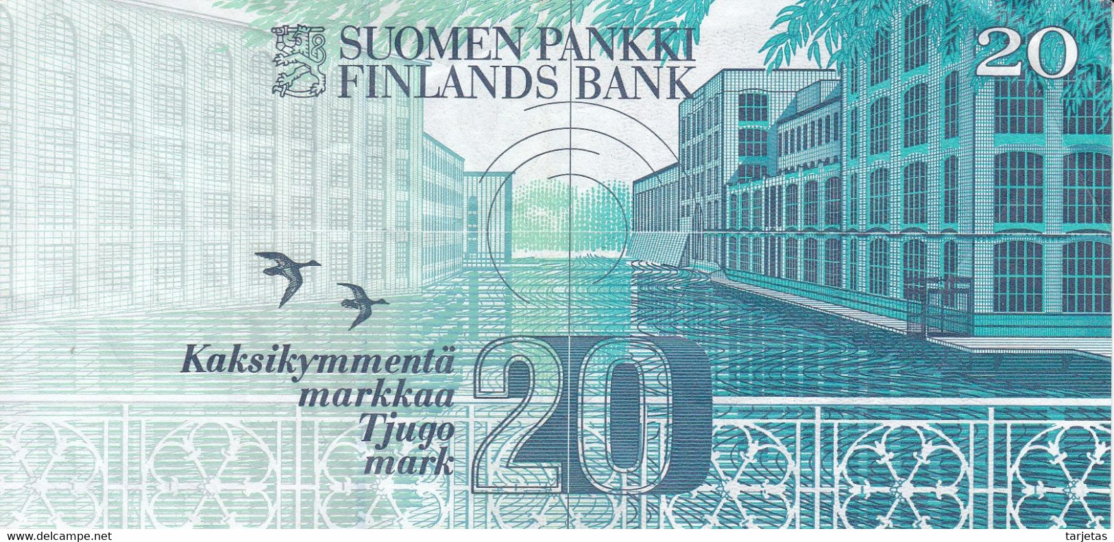 BILLETE DE FINLANDIA DE 20 MARKKAA DEL AÑO 1993  (BANKNOTE) - Finlande