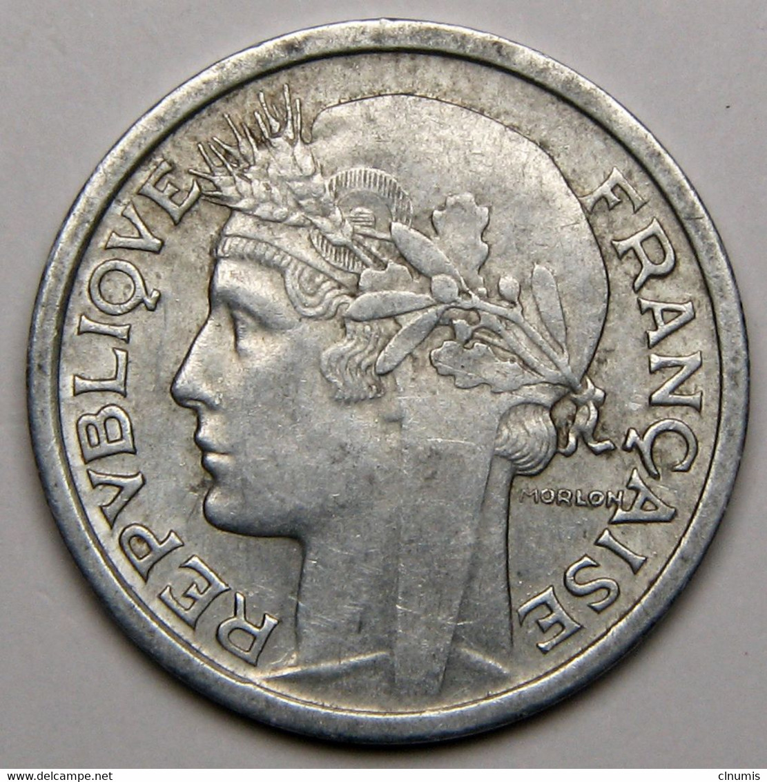 1 Franc Morlon 1946 B (Beaumont-le-Roger) , Aluminium - Gouvernement Provisoire De La République Française - 1 Franc