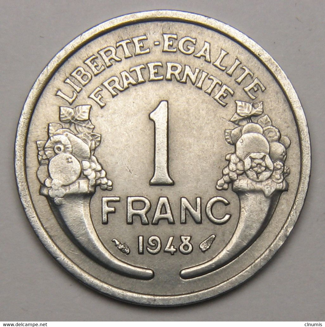 1 Franc Morlon 1948 , Aluminium - IV° République - 1 Franc