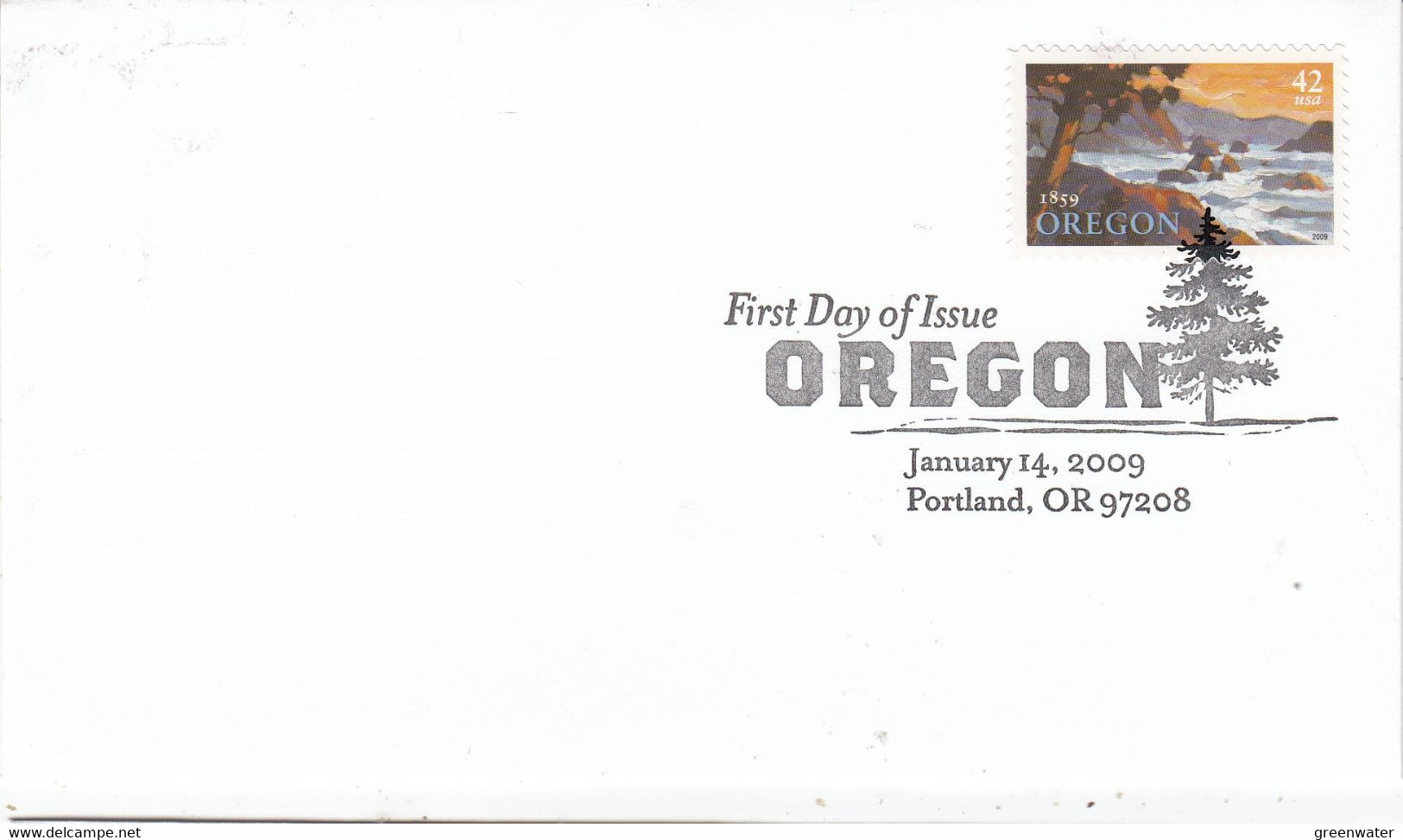 USA 2009 Oregon 1v FDC (AA152B) - 2001-2010