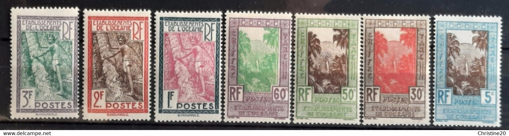 Océanie (ex-colonie Française) 1929  Taxe 10/17 Sauf Taxe 11  **TB Cote 29,50€ - Impuestos