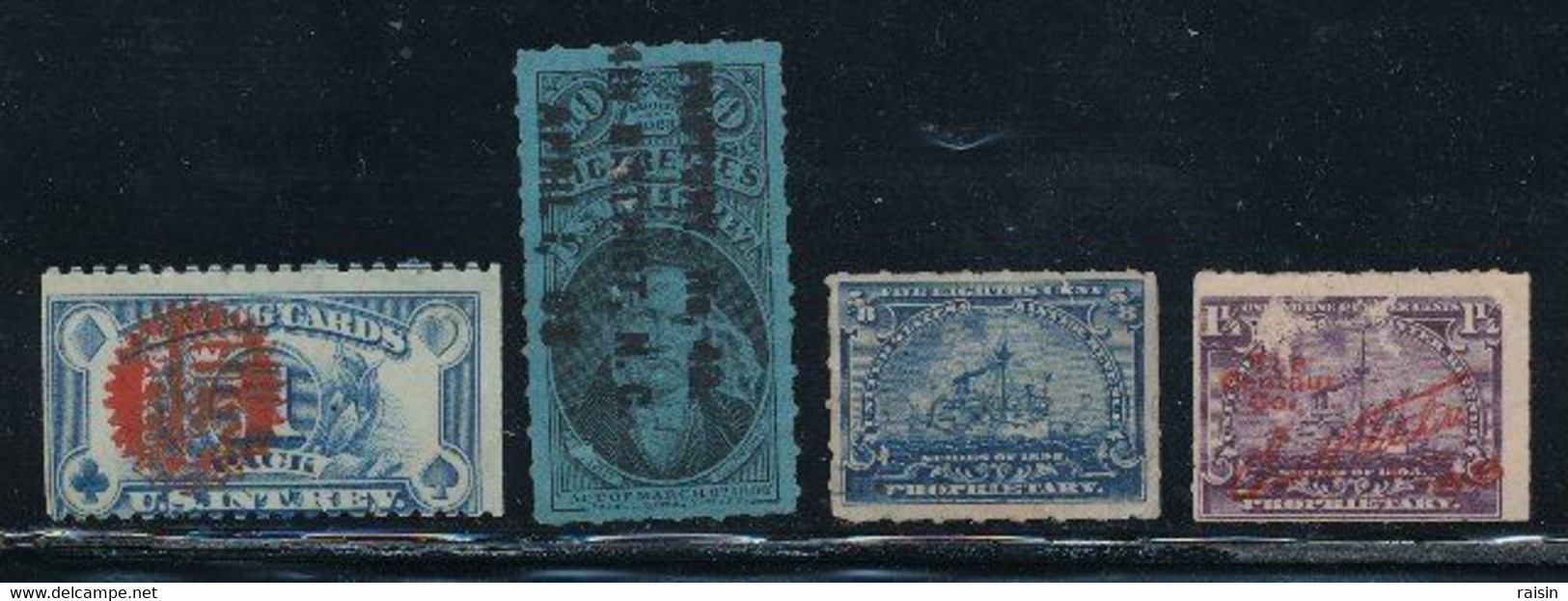 U. S. A.  4 Timbres Fiscaux TBE - Revenues