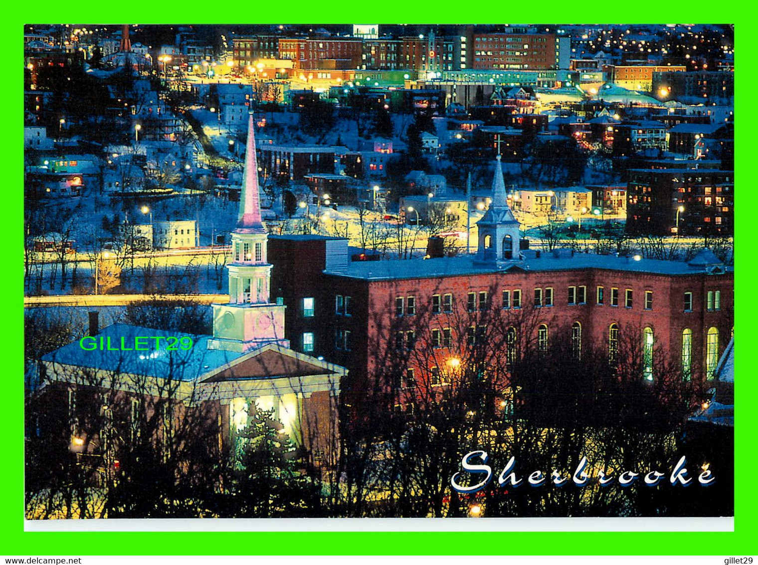 SHERBROOKE, QUÉBEC - VUE NOCTURNE DU VIEUX SHERBROOKE - FOTOMANIA - DIMENSION 12 X 17cm - - Sherbrooke