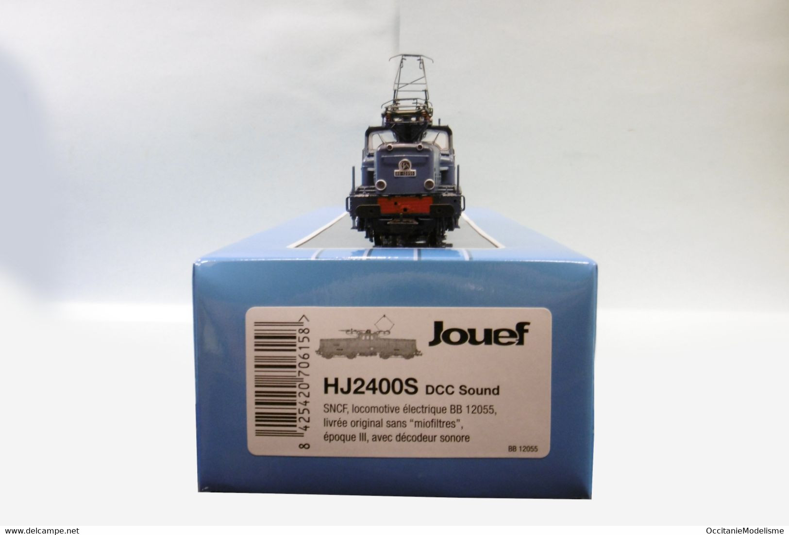 Jouef - Locomotive ELECTRIQUE BB 12055 12000 SNCF Bleu ép. III DCC Sound Réf. HJ2400S Neuf HO 1/87 - Loks