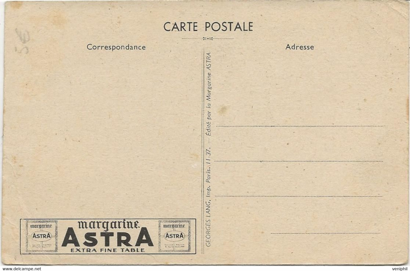 CARTE PUBLICITAIRE ASTRA - ILLUSTREE PAR BEATRICE  MALLET - Werbepostkarten