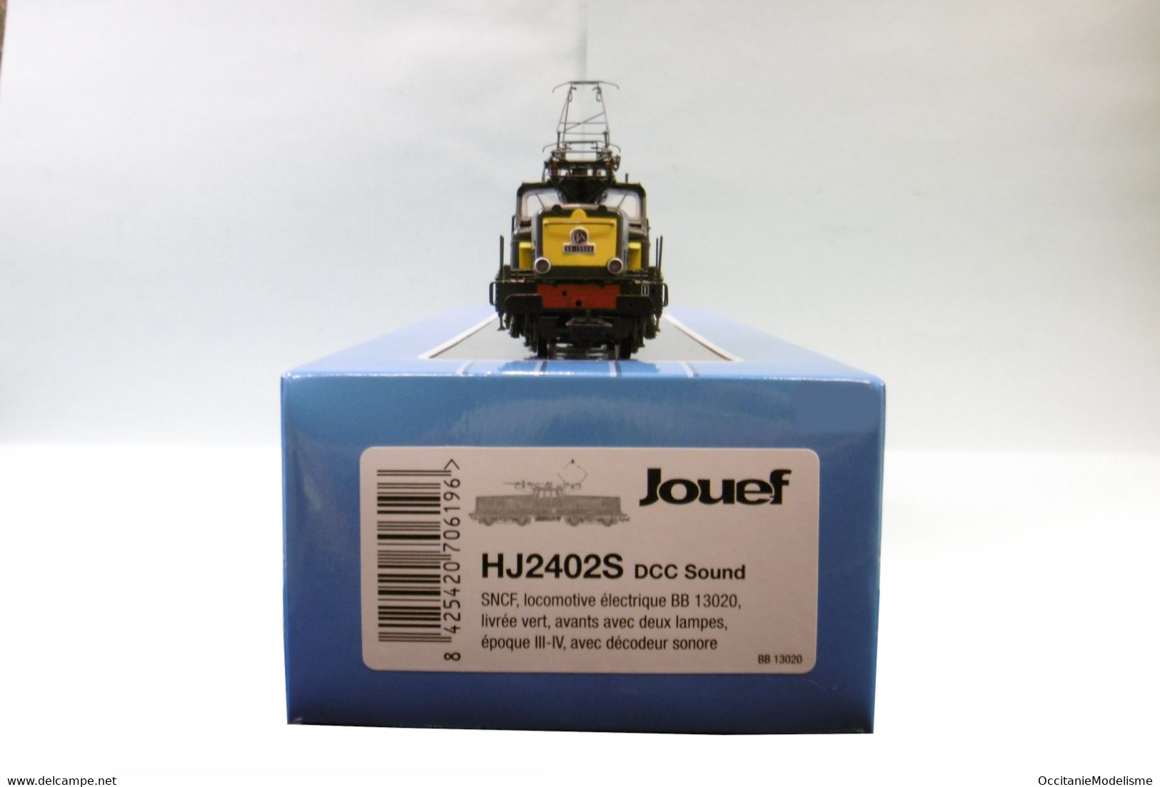 Jouef - Locomotive ELECTRIQUE BB 13020 13000 SNCF Vert ép. III / IV DCC Sound Réf. HJ2402S Neuf HO 1/87 - Locomotieven