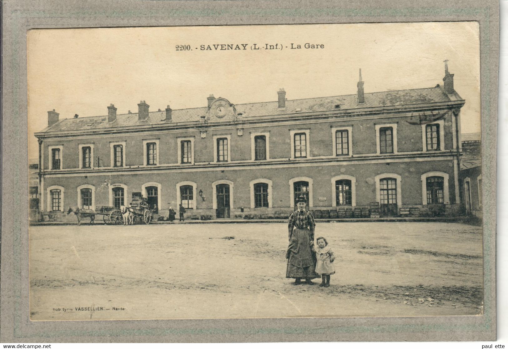 CPA - SAVENAY (44) - Aspect De La Gare En 1904 - Savenay