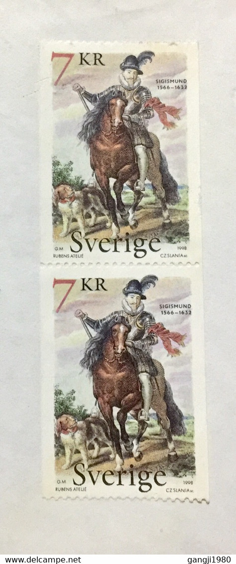 SWEDEN 2007, AIRMAIL COVER USED TO INDIA,POSTEN PICTURAL SLOGAN,CANCELLATION!!! SIGISMUND 1998 STAMPS PAIR - Lettres & Documents