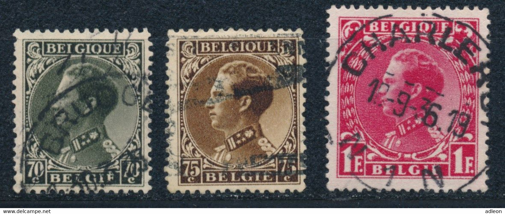 Belgique 1934 - YT 401-403 Obl - 1934-1935 Leopold III