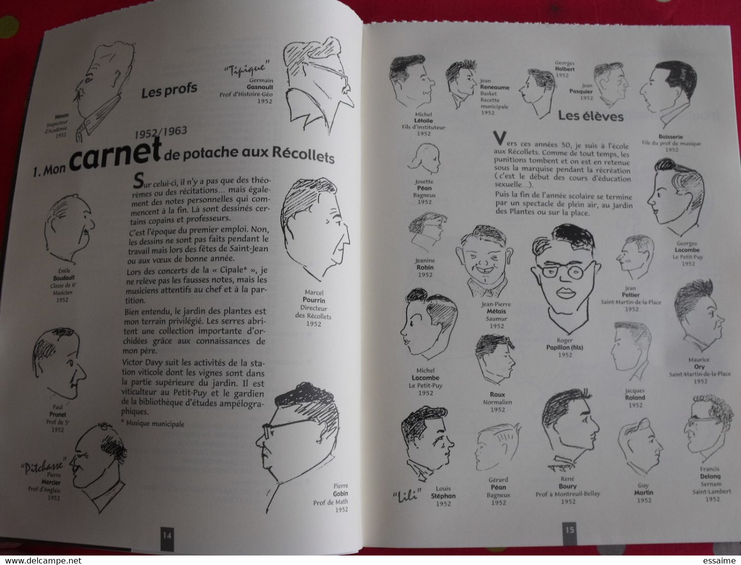 Les bonnes mines de Papi. caricatures. Roger Papillon. Cheminements 2000. Anjou Angers Saumur Brissac 49