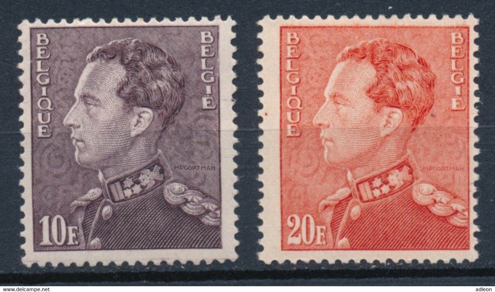 Belgique 1936-46 - YT 434-435 * - 1934-1935 Léopold III