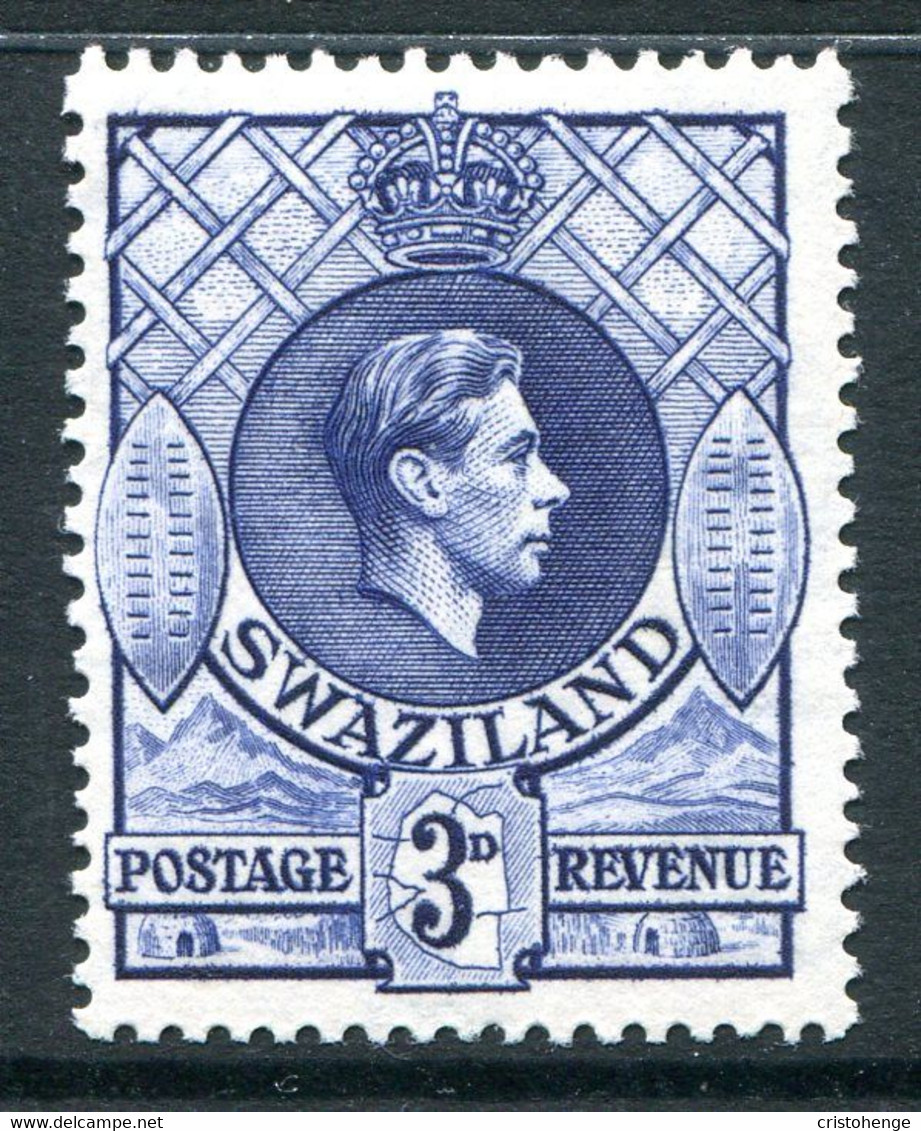 Swaziland 1938-54 King George VI - 3d Deep Blue - P.13½ X 13 - HM (SG 32a) - Swaziland (...-1967)