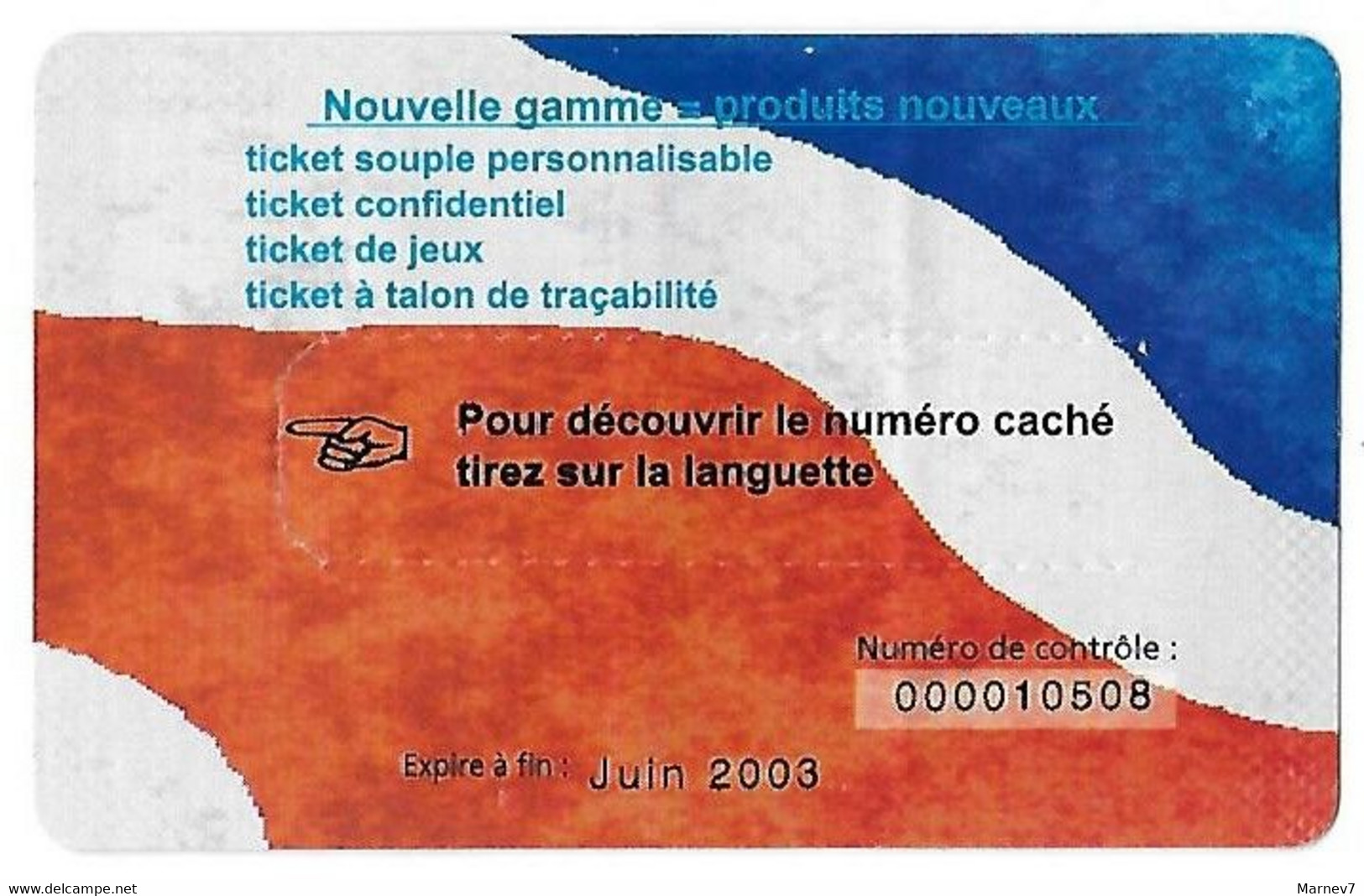 Télécarte Publicité - SELP 2003 - Numéro Caché Languette - Tickets Ticket - - Altri & Non Classificati