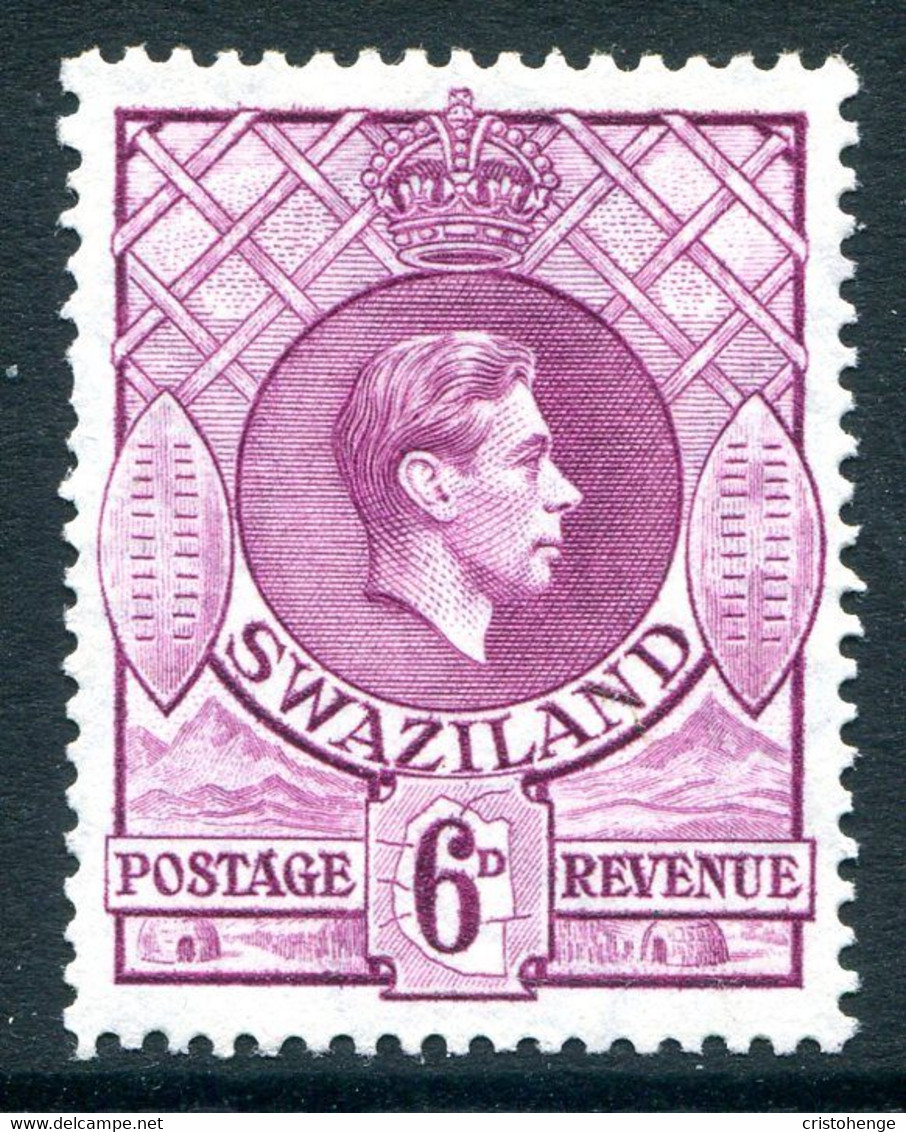 Swaziland 1938-54 King George VI - 6d Deep Magenta - P.13½ X 14 - HM (SG 34a) - Swaziland (...-1967)