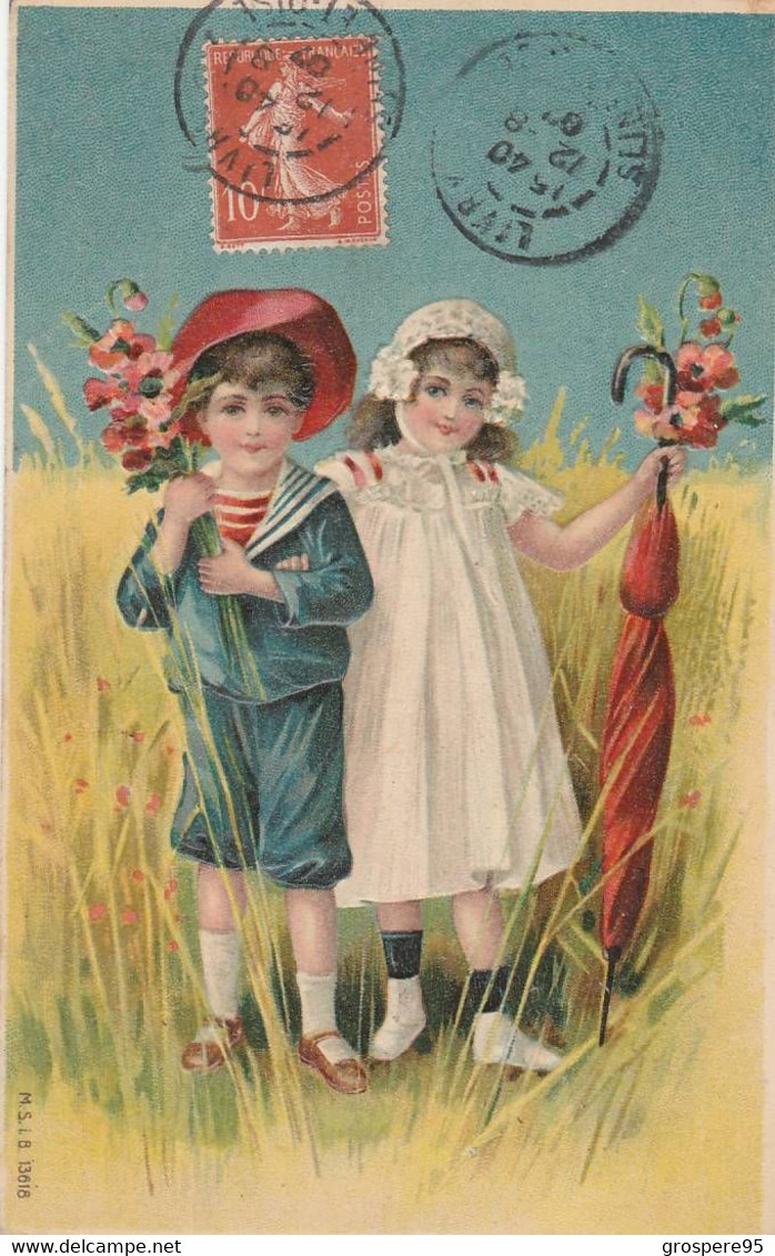 ENFANTS EDITION M S I B 13618 GAUFFREE 1907 - Children And Family Groups