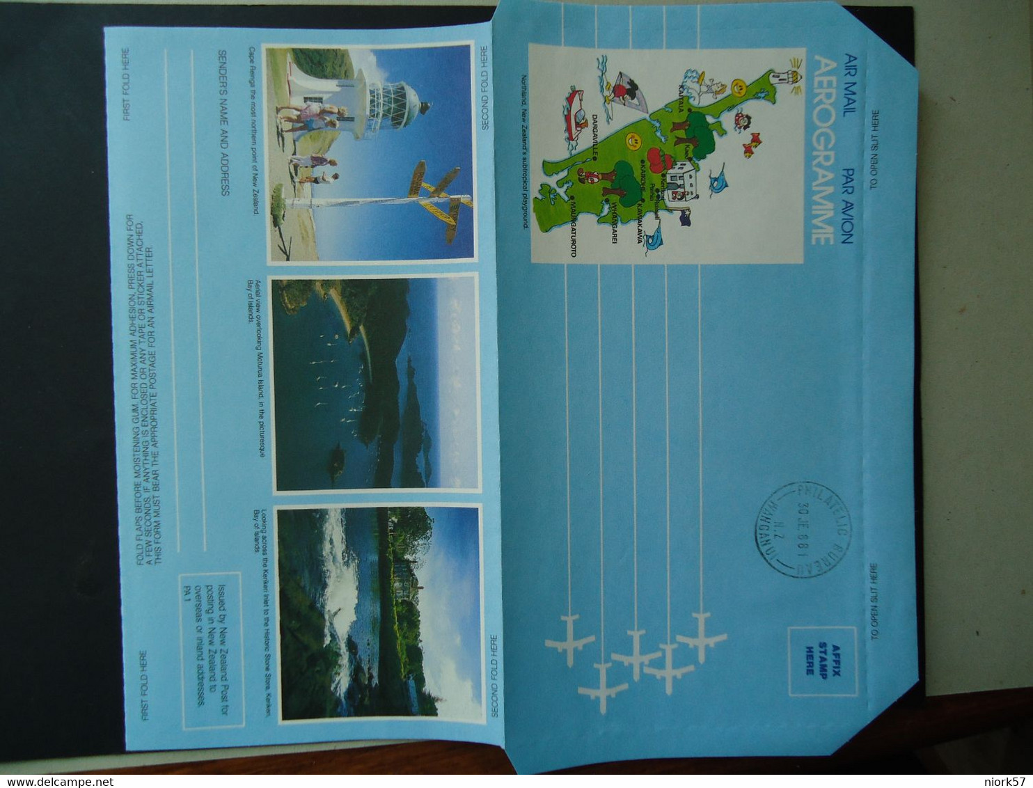 NEW ZEALAND   4  MINT AEROGRAMME LANDSCAPES MONUMENTS  4 SCAN - Luchtpost