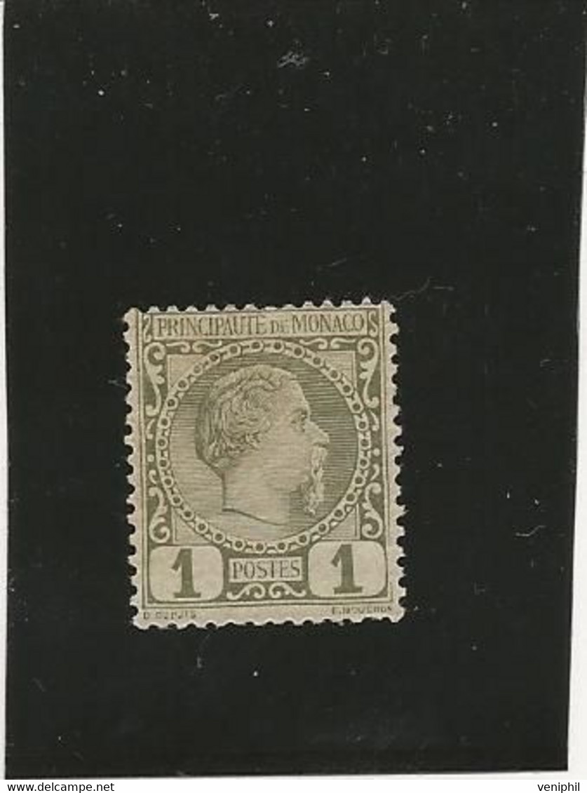 MONACO - TIMBRE N° 1 -NEUF AVEC GOMME ET PETITE CHARNIERE - ANNEE 1885 - COTE : 35 € - Unused Stamps