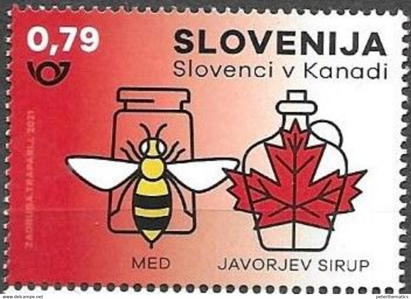 SLOVENIA, 2021, MNH, SLOVENES IN CANADA, BEES, FOOD, HONEY, MAPLE SYRUP,1v - Food