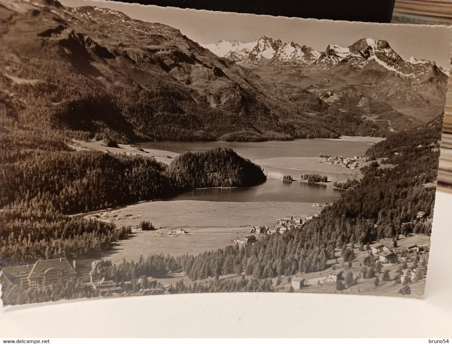 Cartolina Campfer Und Silvaplana Mit Silvaplaner See Und Piz La Magna - Silvaplana