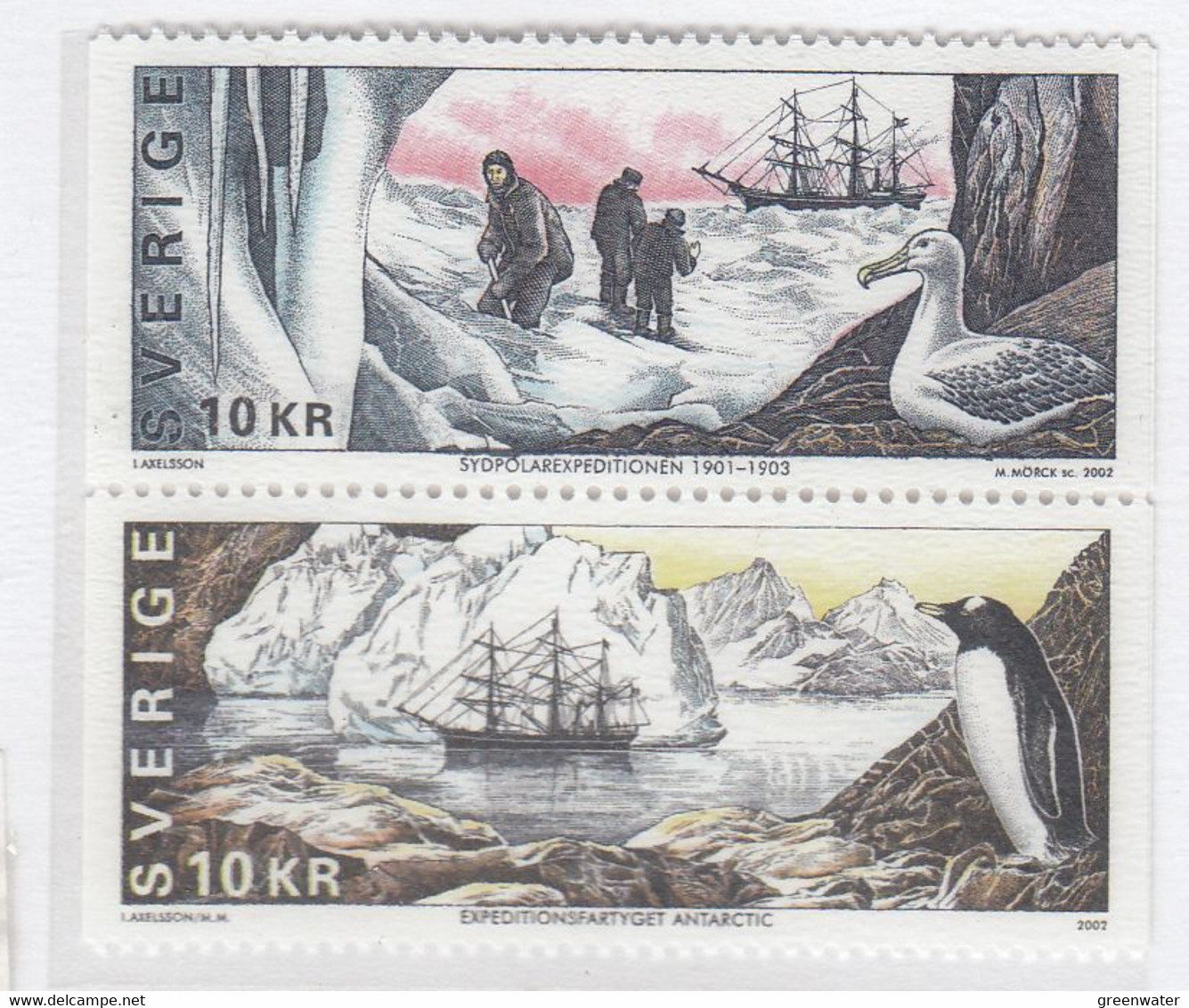 Sweden 2002 South Pole Expedition 2v From Booklet ** Mnh (AA155) - 1904-50