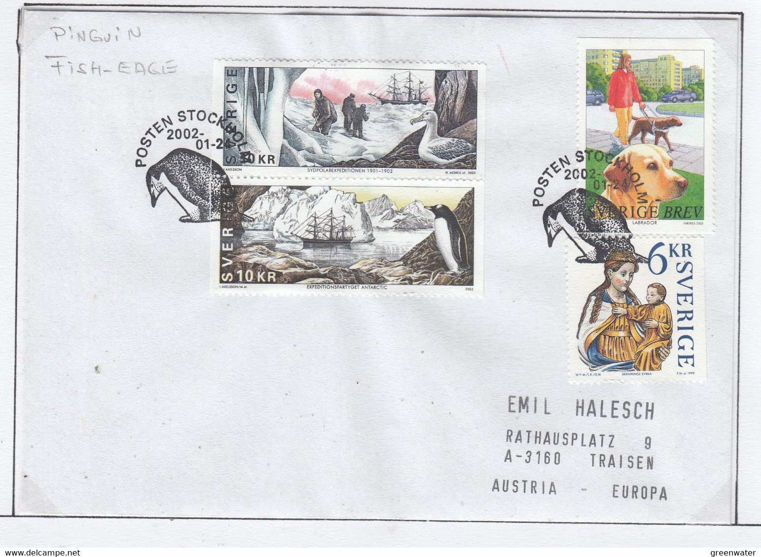 Sweden 2002 South Pole Expedition 2v On Cover (AA155A) - Cartas & Documentos