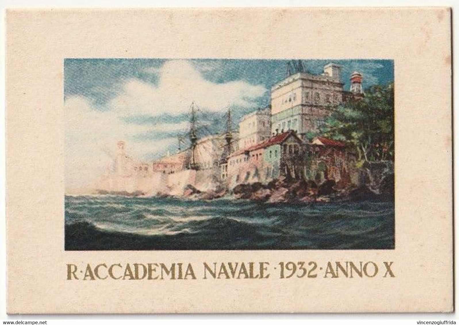 Regia Accademia Navale Livorno Calendarietto 1932 Anno X - Petit Format : 1921-40