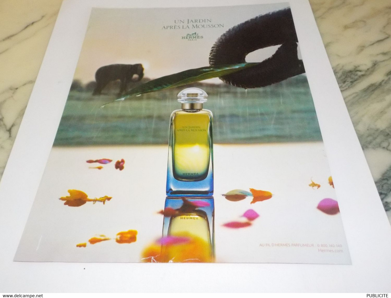 PUBLICITE  PARFUM UN JARDIN APRES LA MOUSSON DE HERMES 2008 - Non Classificati