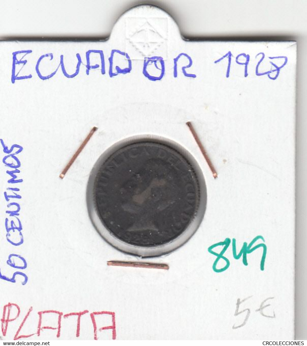 CR0849 MONEDA ECUADOR 50 CENTAVOS 1928 PLATA 5 - Ecuador