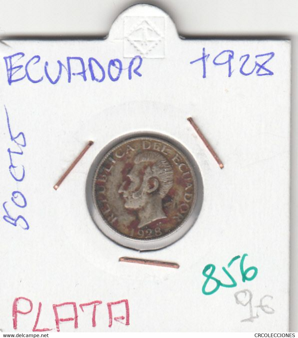 CR0856 MONEDA ECUADOR 50 CENTAVOS 1928 PLATA 9 - Ecuador