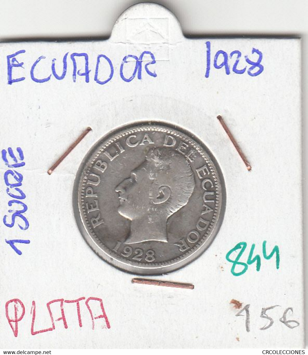CR0844 MONEDA ECUADOR 1 SUCRE 1928 PLATA 15 - Ecuador