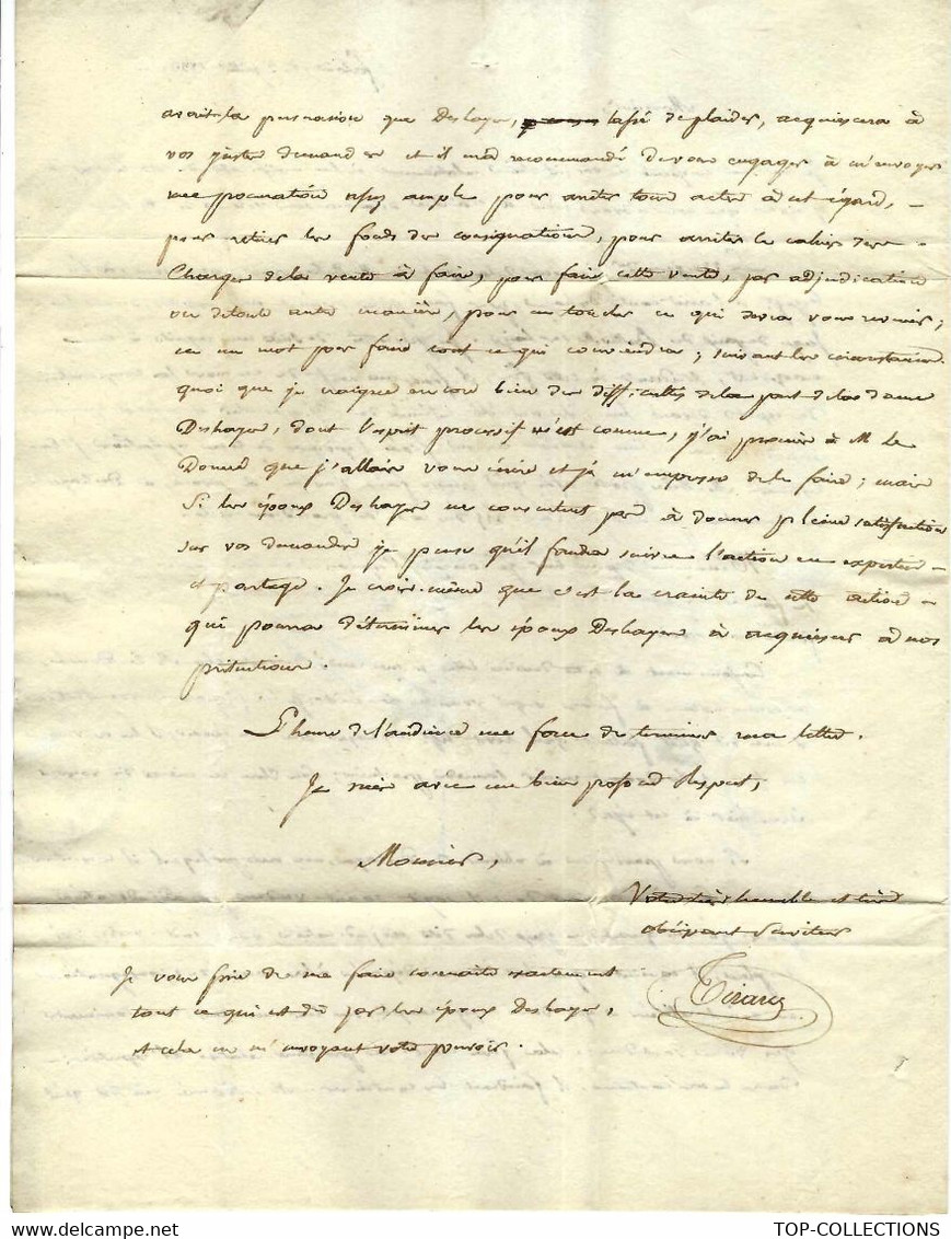 1833 LETTRE D AFFAIRES De Falaise Pour MR Labbey Isle Ile Saint Dominique  à Lisieux Calvados VOIR SCANS+HISTORIQUE - Altri & Non Classificati