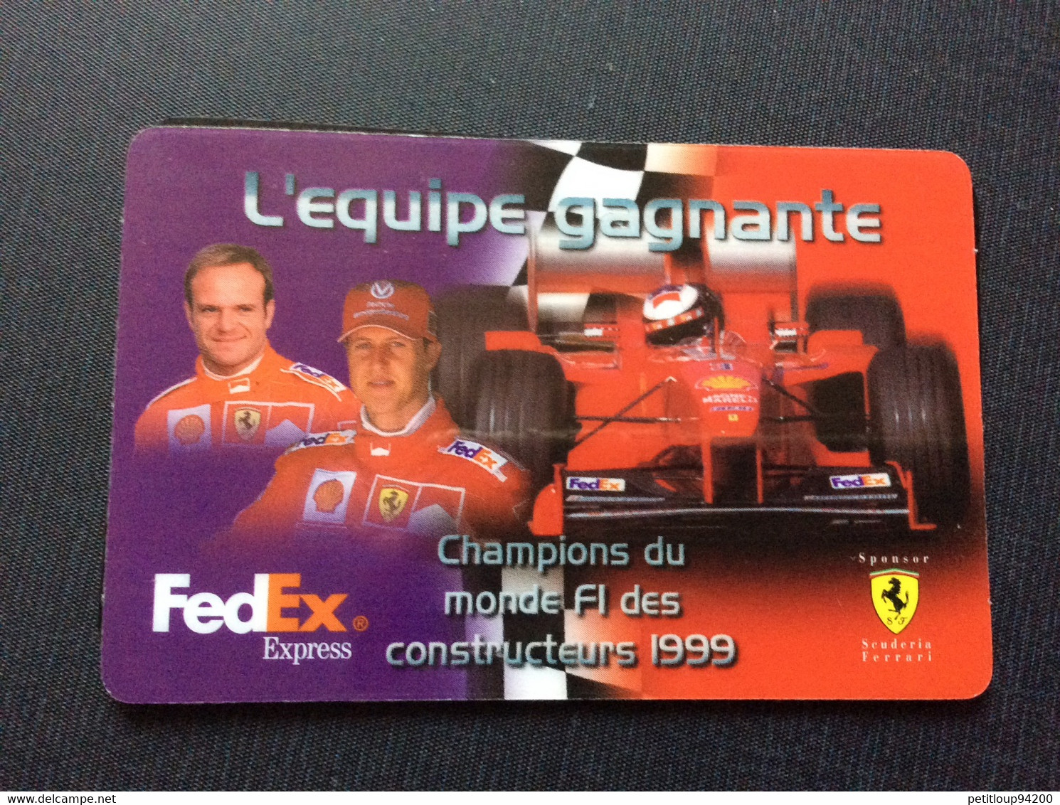 FEDEX Express FERRARI Championnat Du Monde De Formule1 1999 M.HAKKINEN  M.SCHUMACHER  Calendrier FORMULE 1 2000 - Automobile - F1