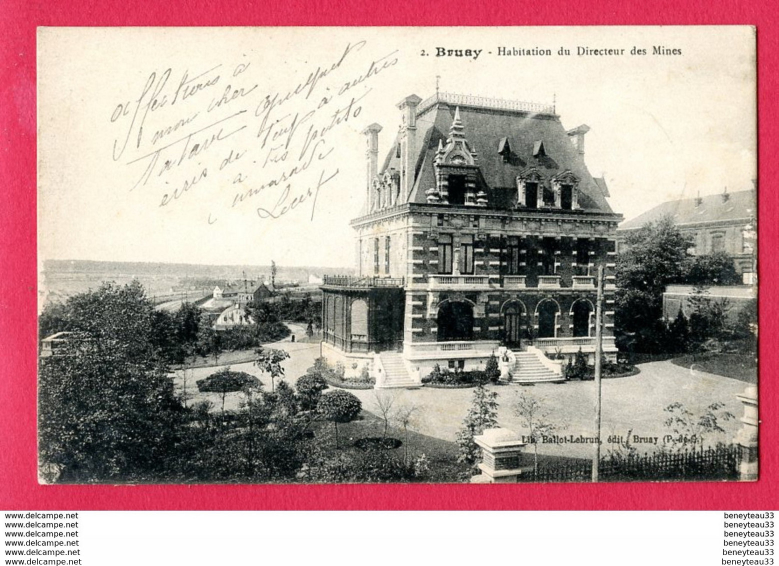 CPA (Réf : Z159) Bruay (59 NORD)  Habitation Du Directeur Des Mines - Bruay Sur Escaut