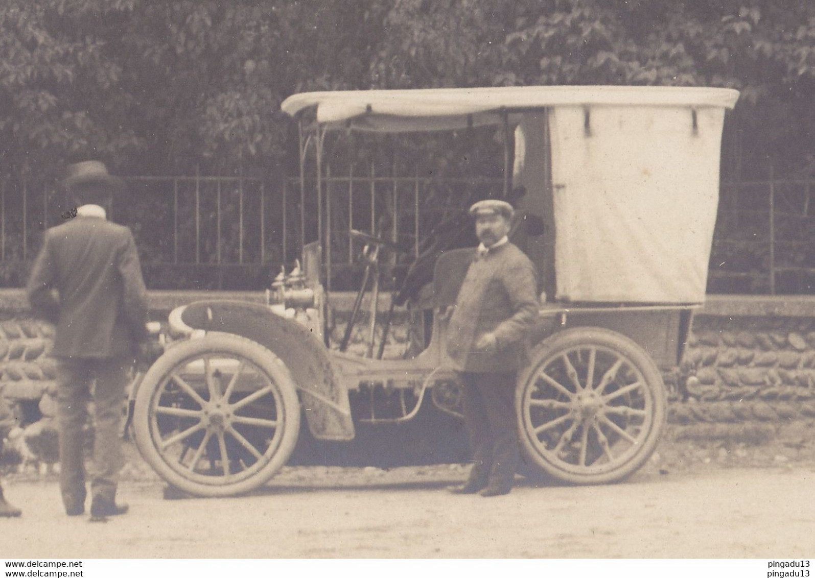 Fixe Isère L'automobile à Burcin Voiture Ancienne à Identifier Septembre 1902 Cliché Fernel Beau Format Très Bon état - Cars