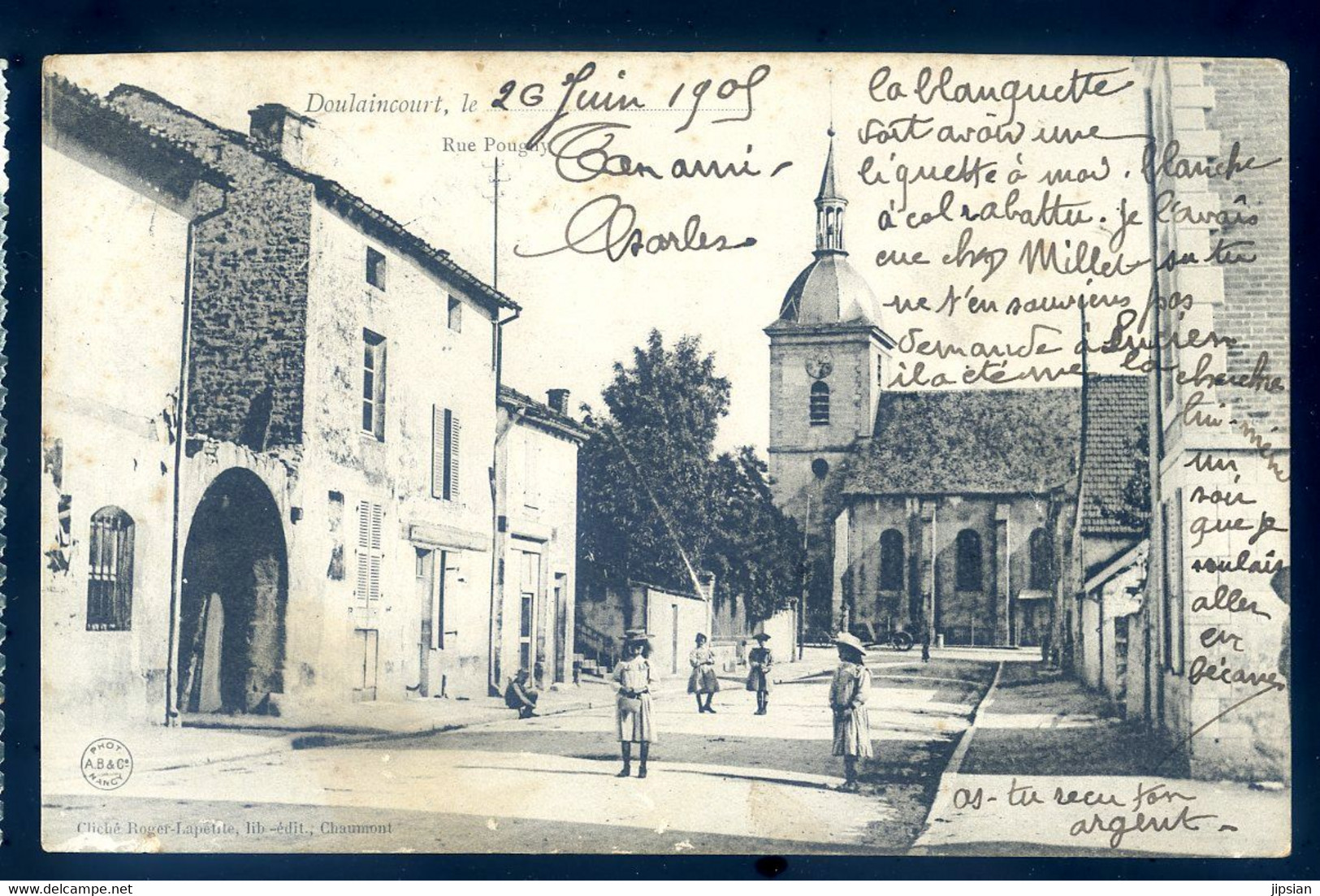 Cpa Du 52  Doulaincourt -- Rue Pougny    FEV22-51bis - Doulaincourt