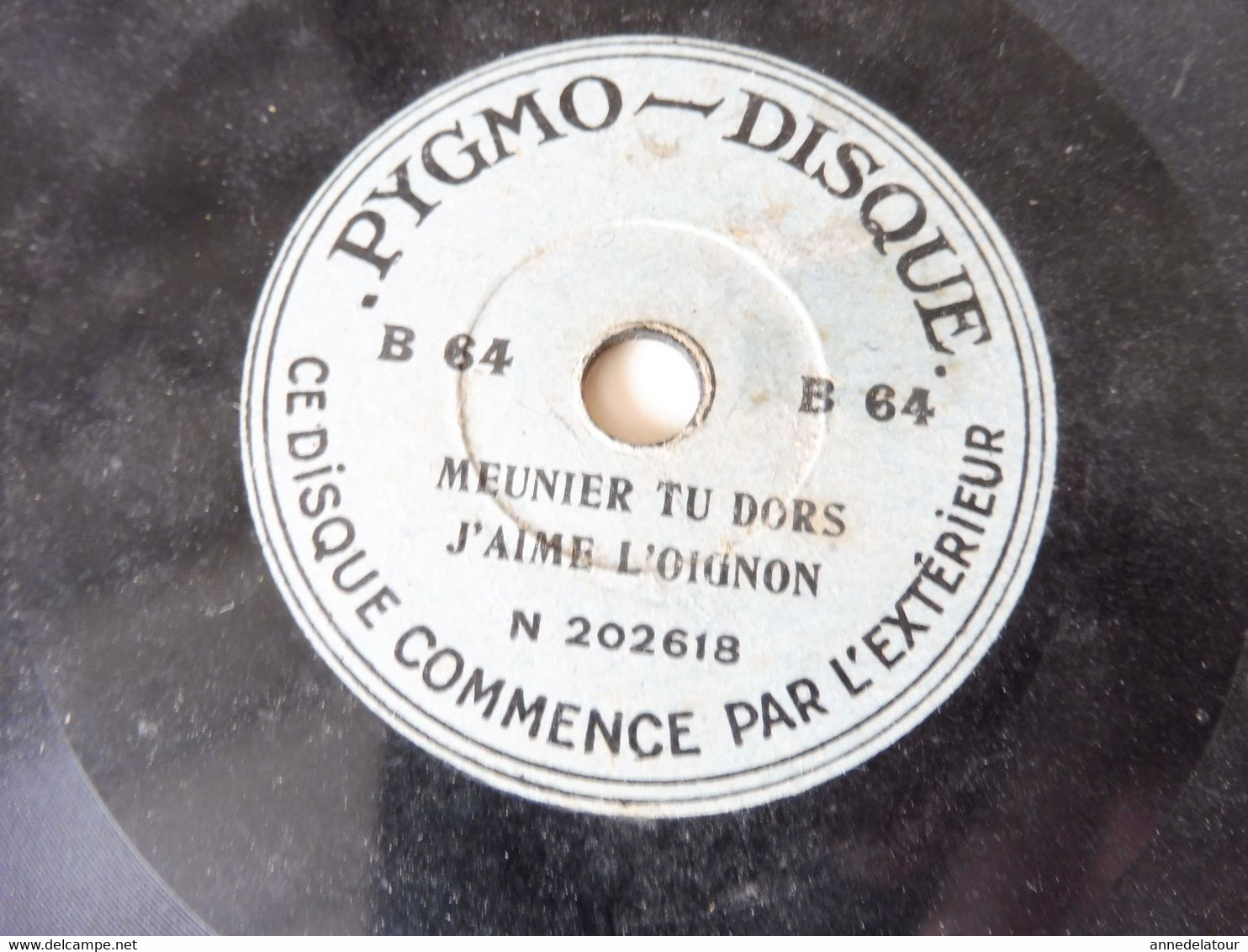 Rare PYGMO-DISQUE à Aiguille Pour PYGMOPHONE (Meunier Tu Dors , J'aime L'oignon, En Passant Par La Lorraine ) - Bambini