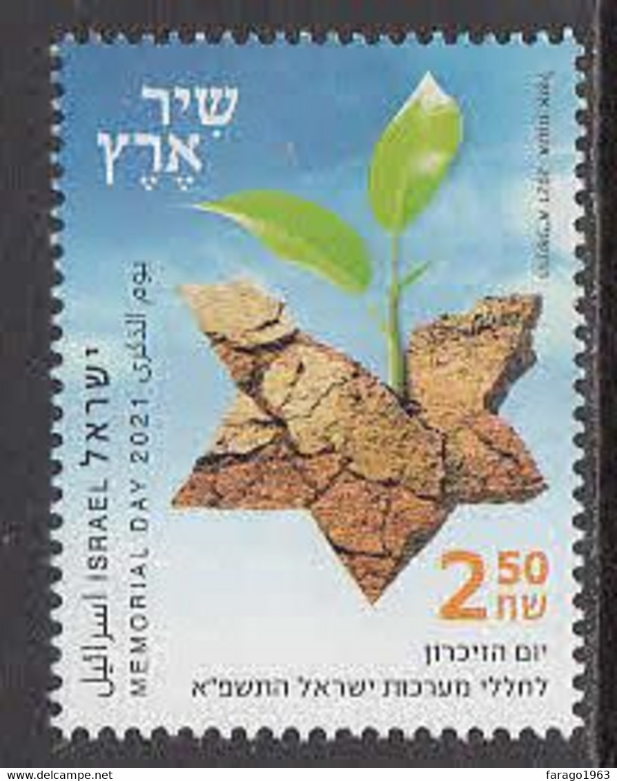 2021 Israel Memorial Day Complete Set Of 1 MNH @ BELOW Face Value - Neufs