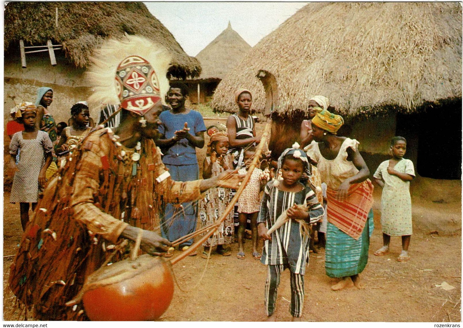 Senegal Africa Afrique African Danse Du Grillot The Wisard's Dance Native Scene Ethnique CPA Grand Format Groot Formaat - Senegal