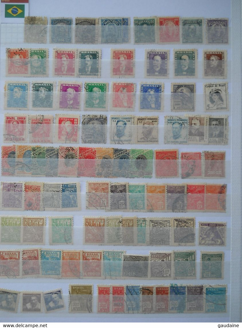 BRESIL - BRASIL - LOT DE 180 TIMBRES DIFFERENTS - SET - COLLECTION - Verzamelingen & Reeksen