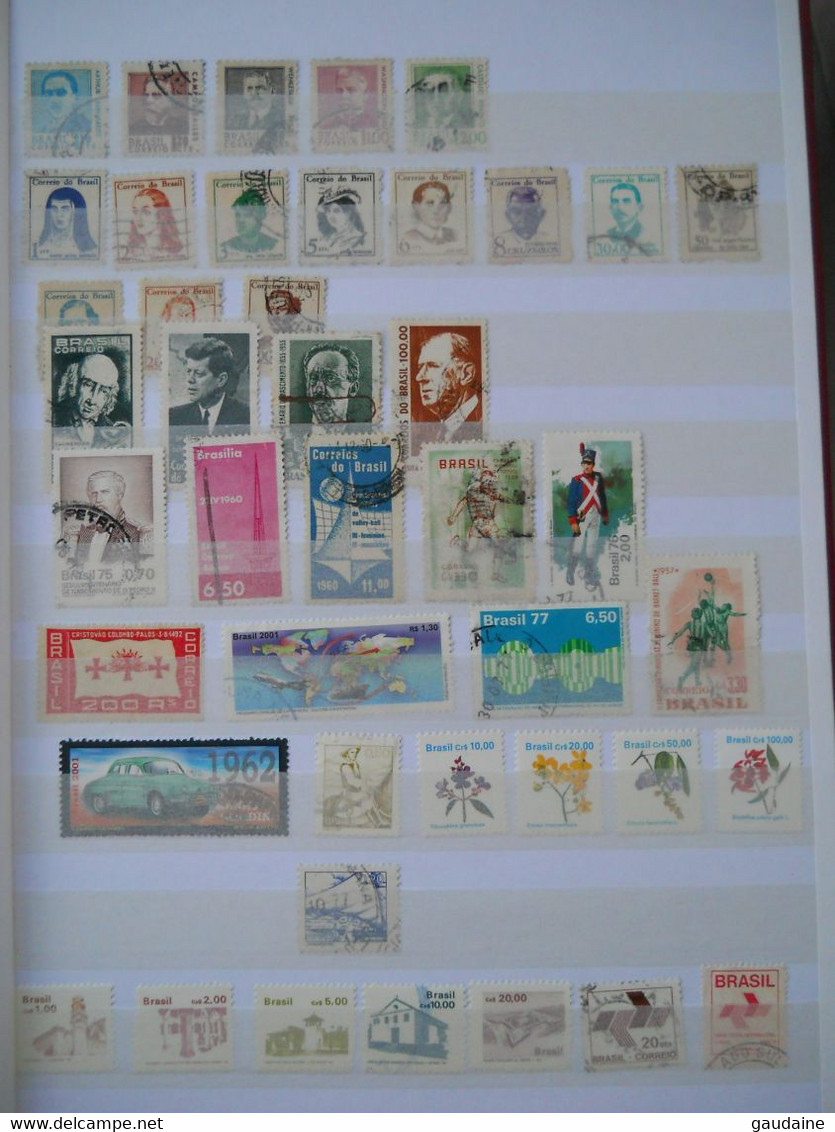 BRESIL - BRASIL - LOT DE 180 TIMBRES DIFFERENTS - SET - COLLECTION - Verzamelingen & Reeksen