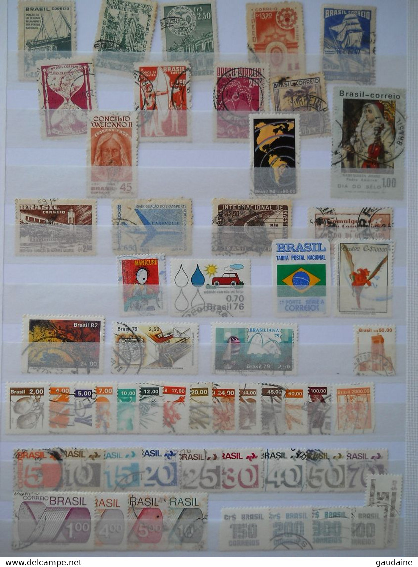 BRESIL - BRASIL - LOT DE 180 TIMBRES DIFFERENTS - SET - COLLECTION - Collezioni & Lotti