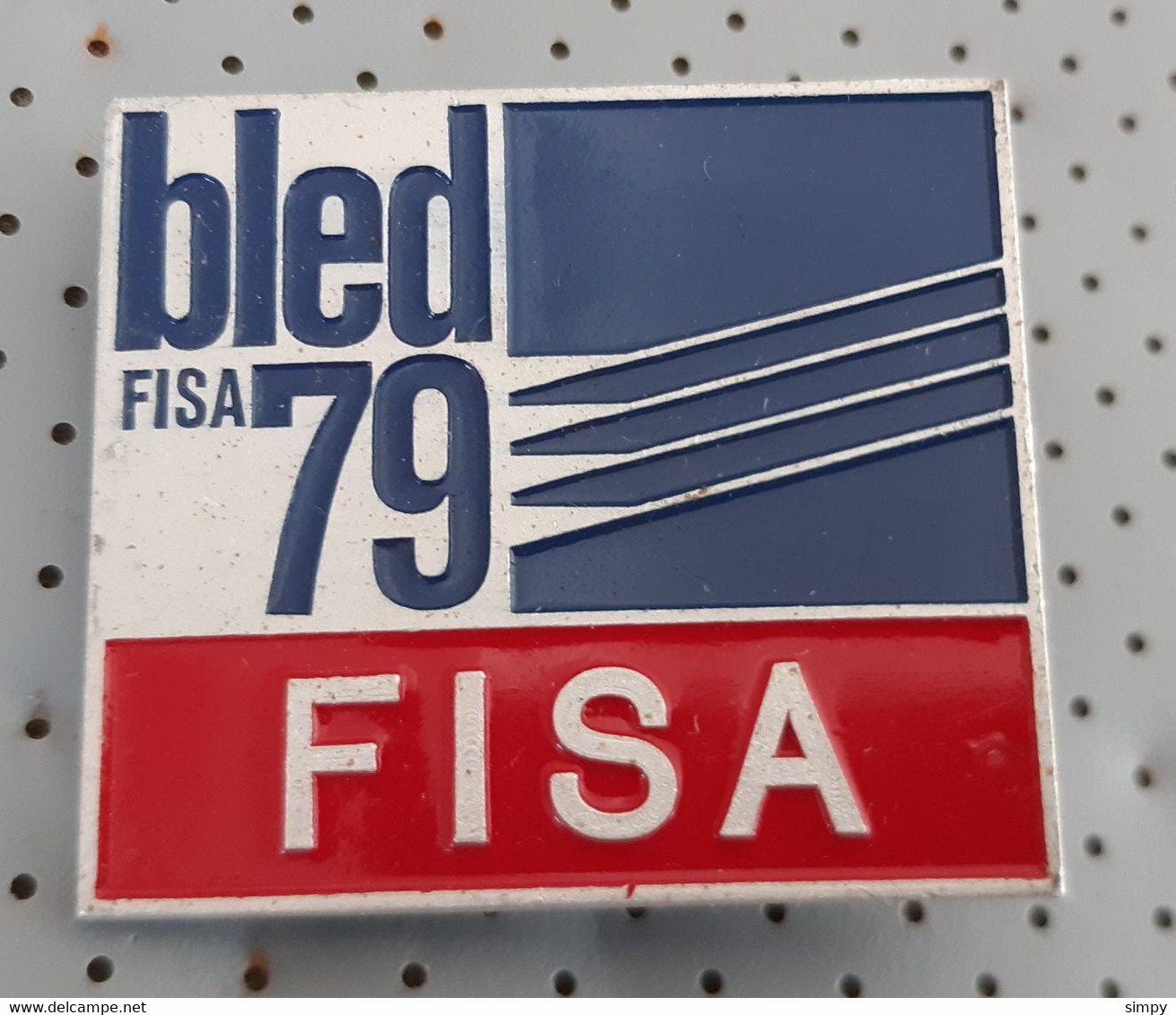 Bled 8th World Rowing Championship FISA 1979  Badge Pin Yugoslavia Size 45x45mm Bertoni MIlano - Rudersport